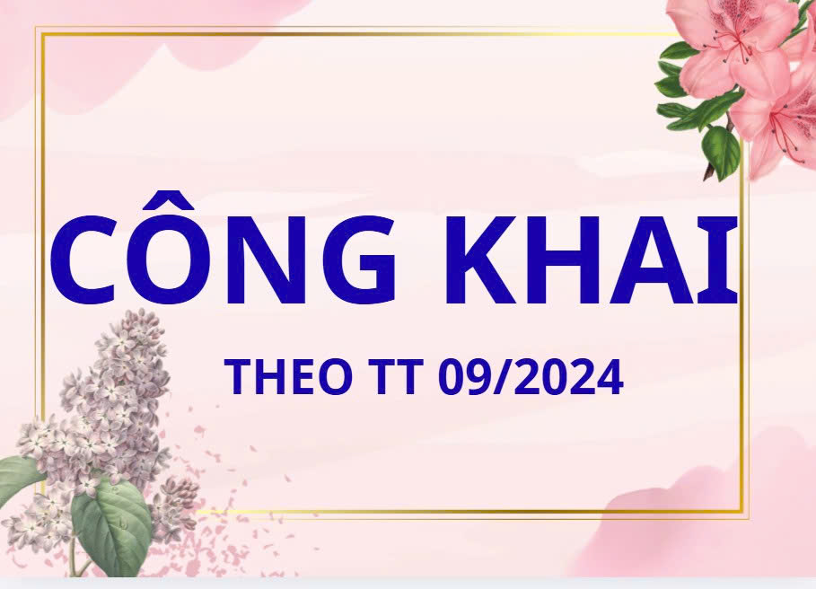 Công khai thông tư 09.2024