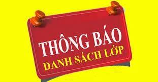 THÔNG BÁO DANH SÁCH TRẺ CÁC LỚP NĂM HỌC 2025-2026